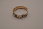 Vintage two-tone Dolphin panel story bracelet