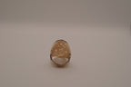 Vintage elongated filigree shield ring