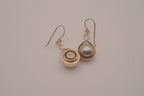 Sterling silver Intertwining Vines Pearl Twist Earrings