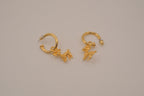 Vintage Gold tone poodle hoop earrings