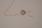 Heart bolo lariat necklace