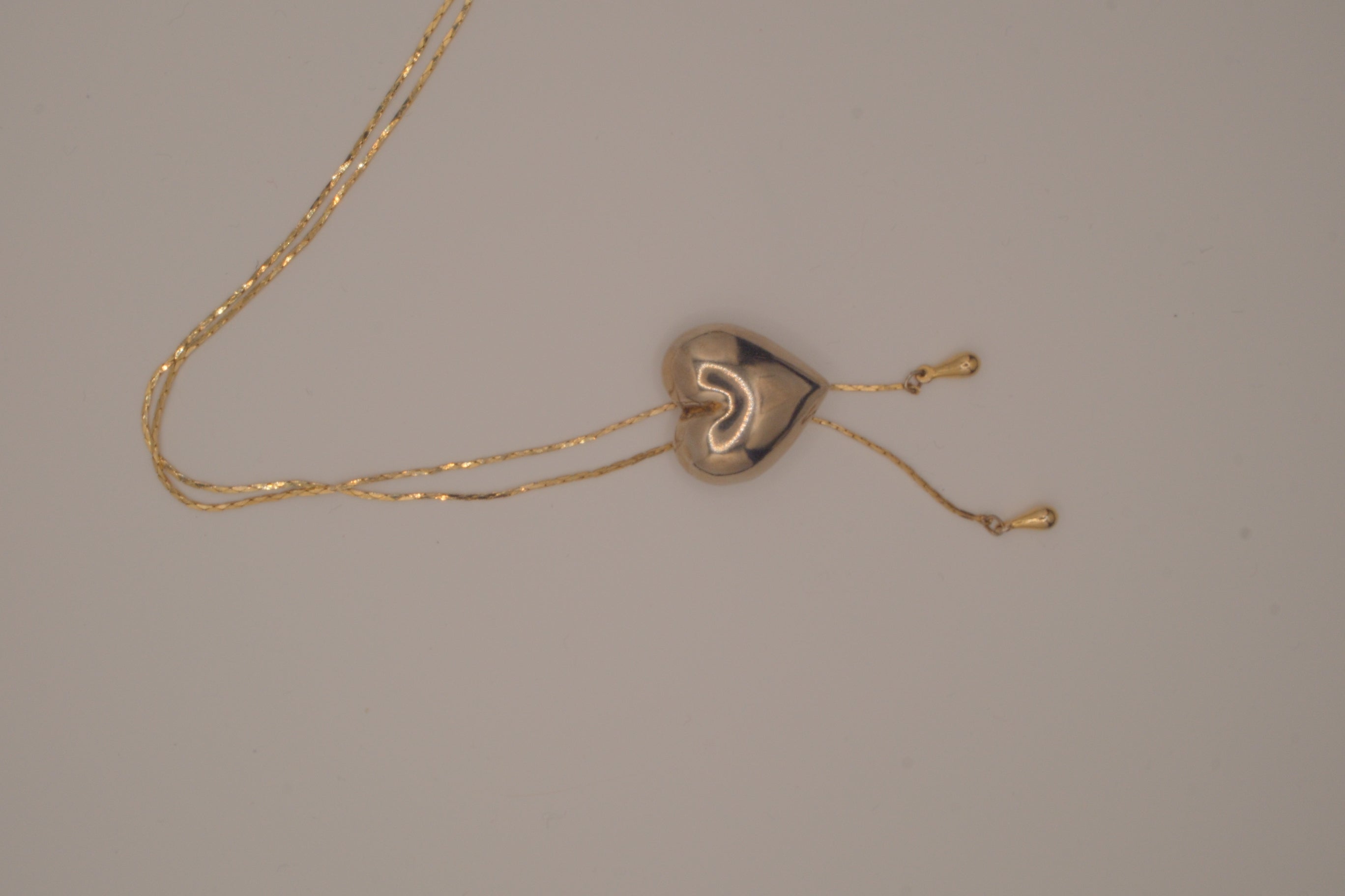 Heart bolo lariat necklace