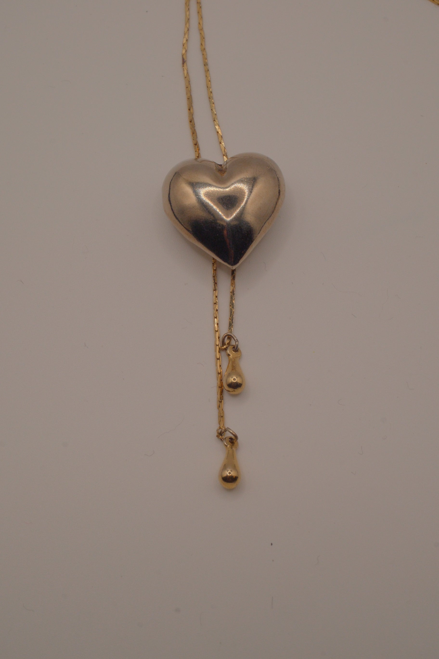 Heart bolo lariat necklace
