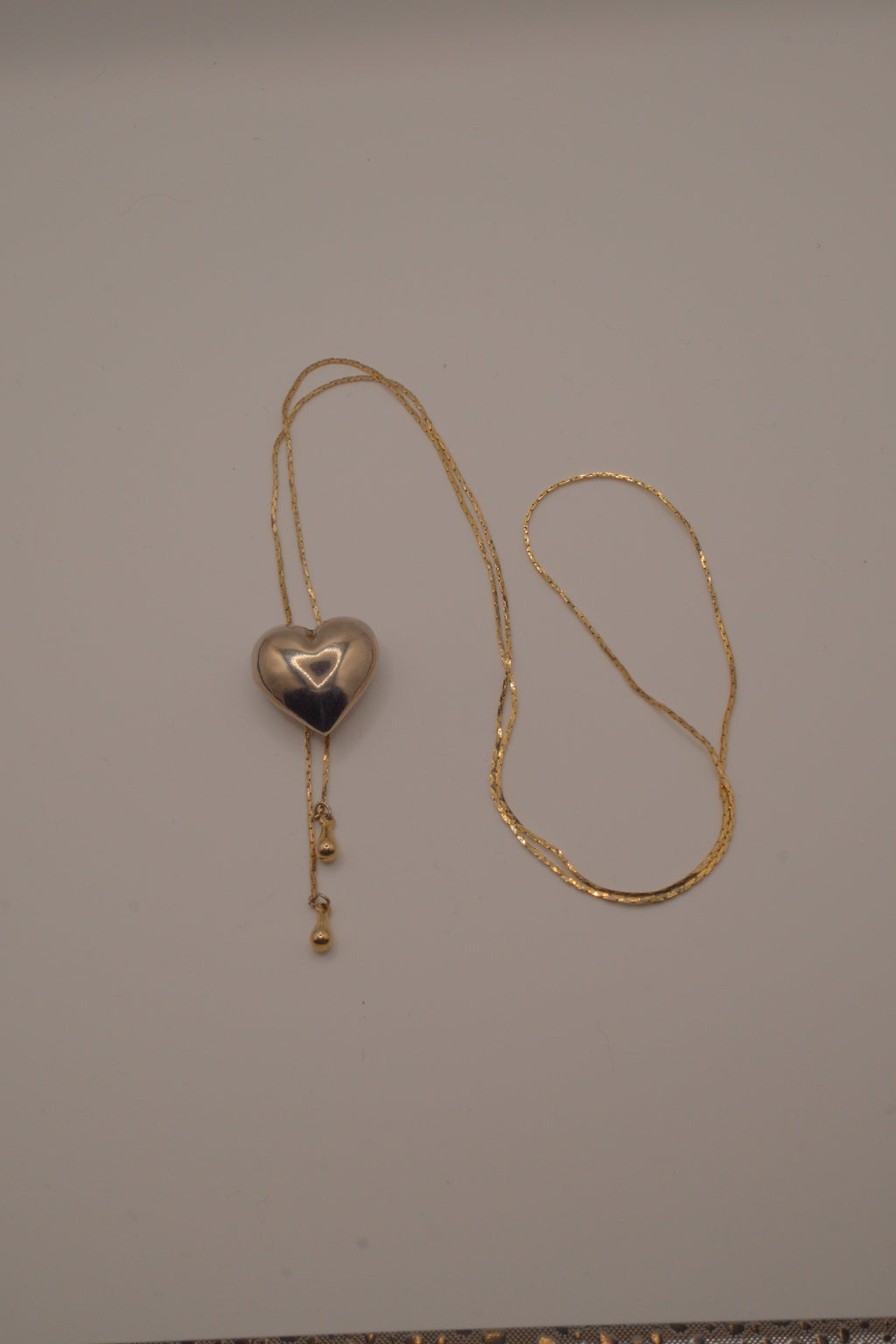 Heart bolo lariat necklace