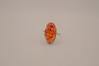 Sterling silver Classic Baltic Amber cocktail ring
