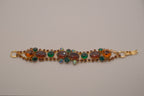 Vintage multi-gemstone link bracelet