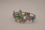 Vintage dragonfly hinged cuff bracelet