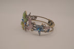 Vintage dragonfly hinged cuff bracelet