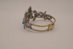 Vintage dragonfly hinged cuff bracelet