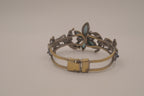 Vintage dragonfly hinged cuff bracelet