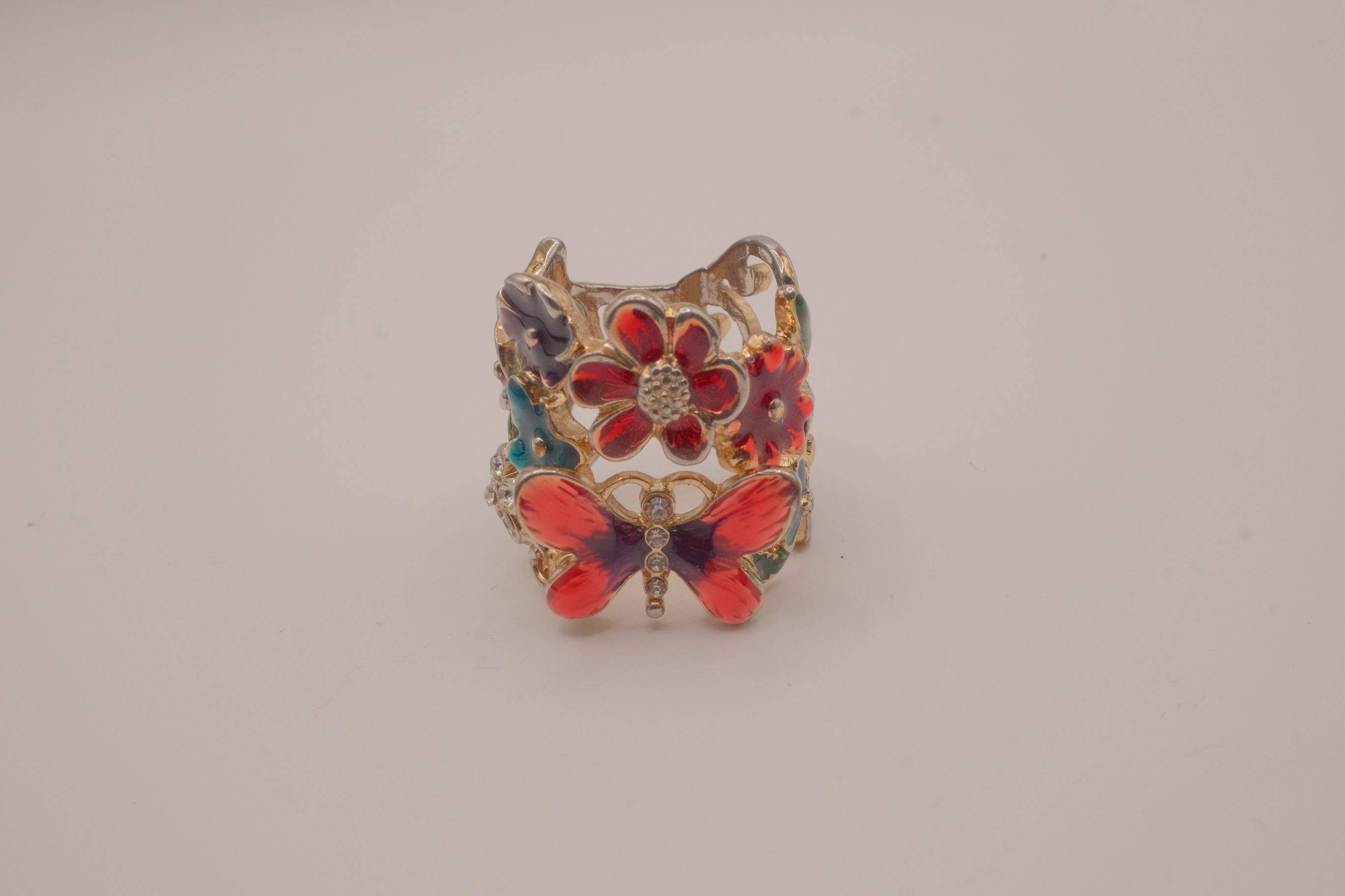 Vintage multi-gemstone link bracelet