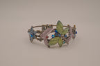 Vintage dragonfly hinged cuff bracelet