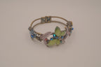 Vintage dragonfly hinged cuff bracelet