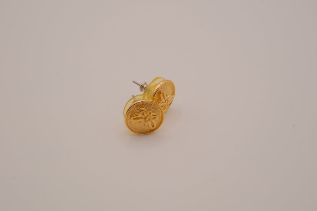 Vintage Butterfly coin-style earrings
