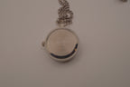 Round quartz pendant watch necklace