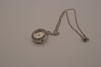 Round quartz pendant watch necklace