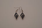Sterling silver Black Onyx and Opal earrings