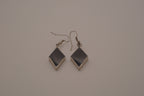 Sterling silver Black Onyx and Opal earrings