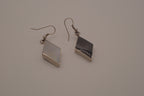 Sterling silver Black Onyx and Opal earrings