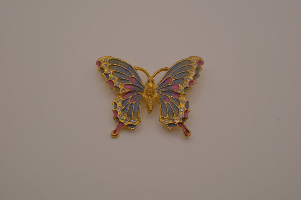 Vintage &nbsp;enamel butterfly brooch