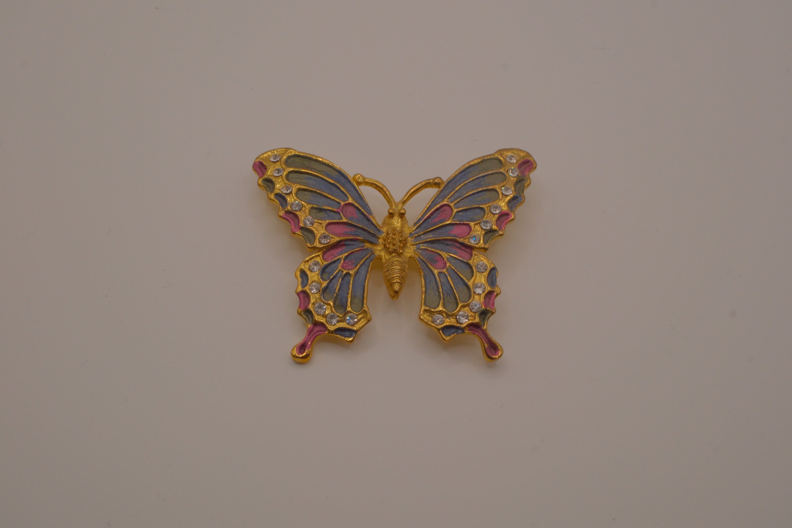 Vintage &nbsp;enamel butterfly brooch