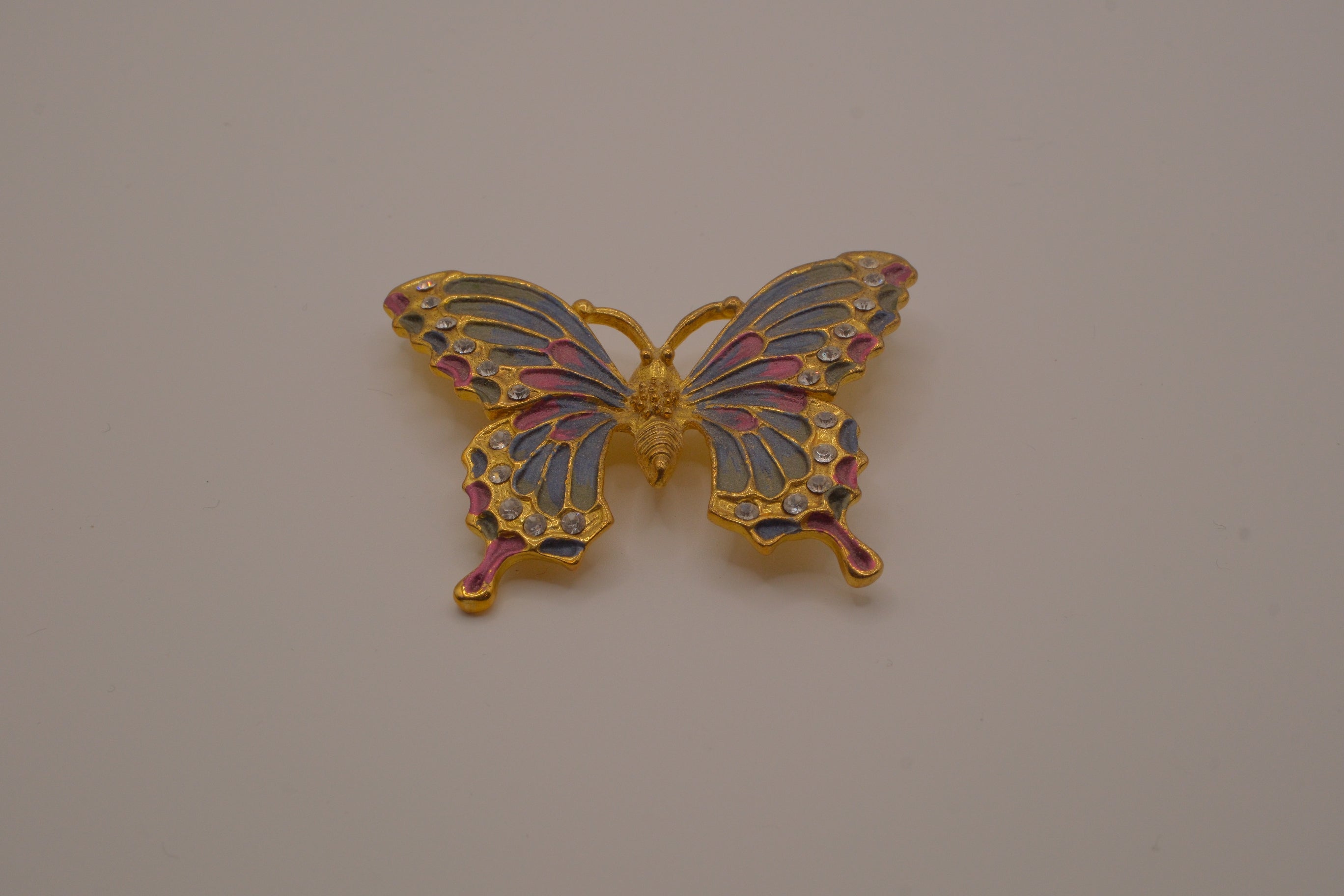 Vintage &nbsp;enamel butterfly brooch