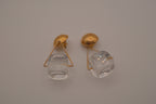 Vintage Anne Klein Chunky Lucite Bead Dangle Earrings