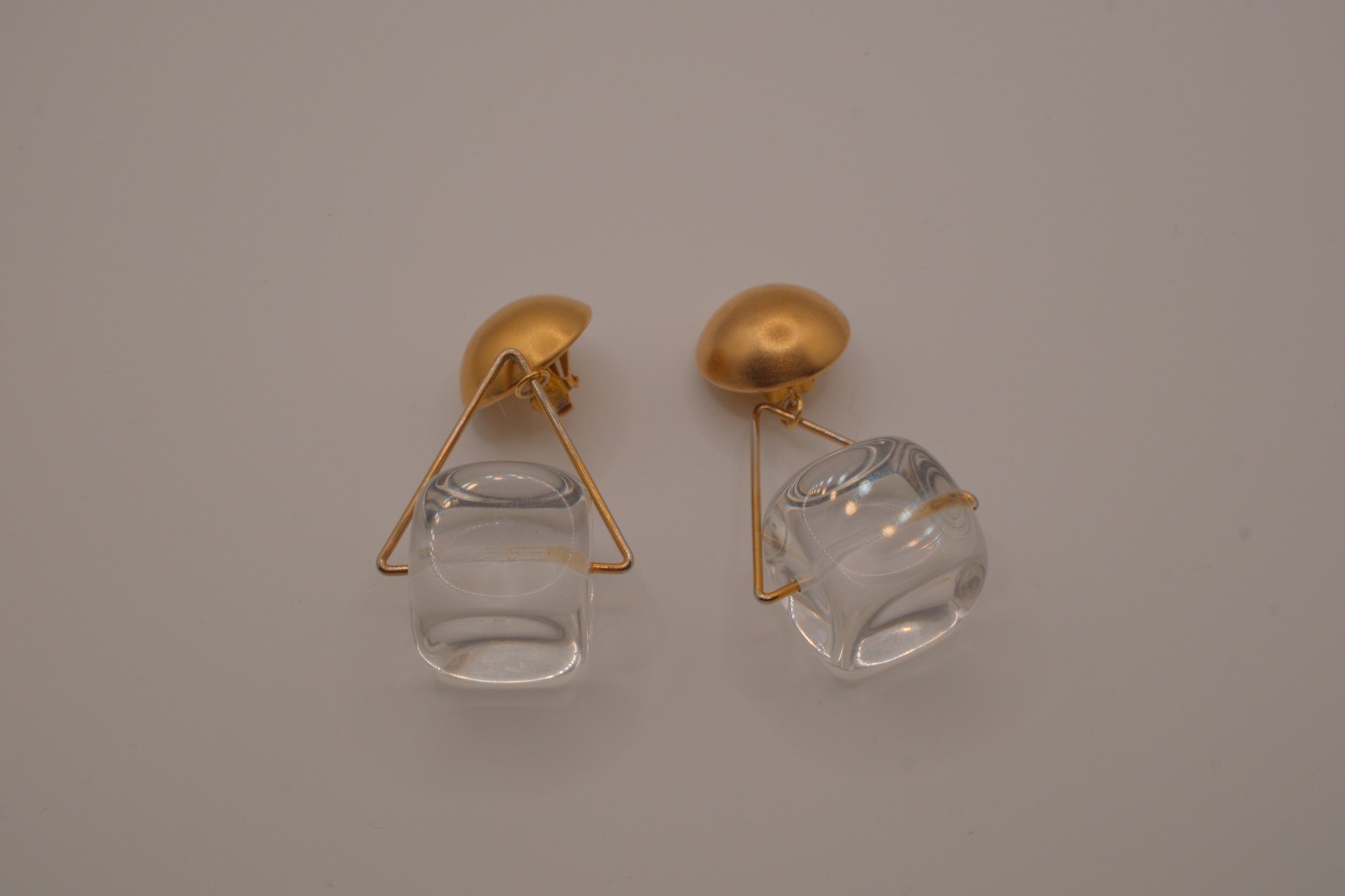 Vintage Anne Klein Chunky Lucite Bead Dangle Earrings