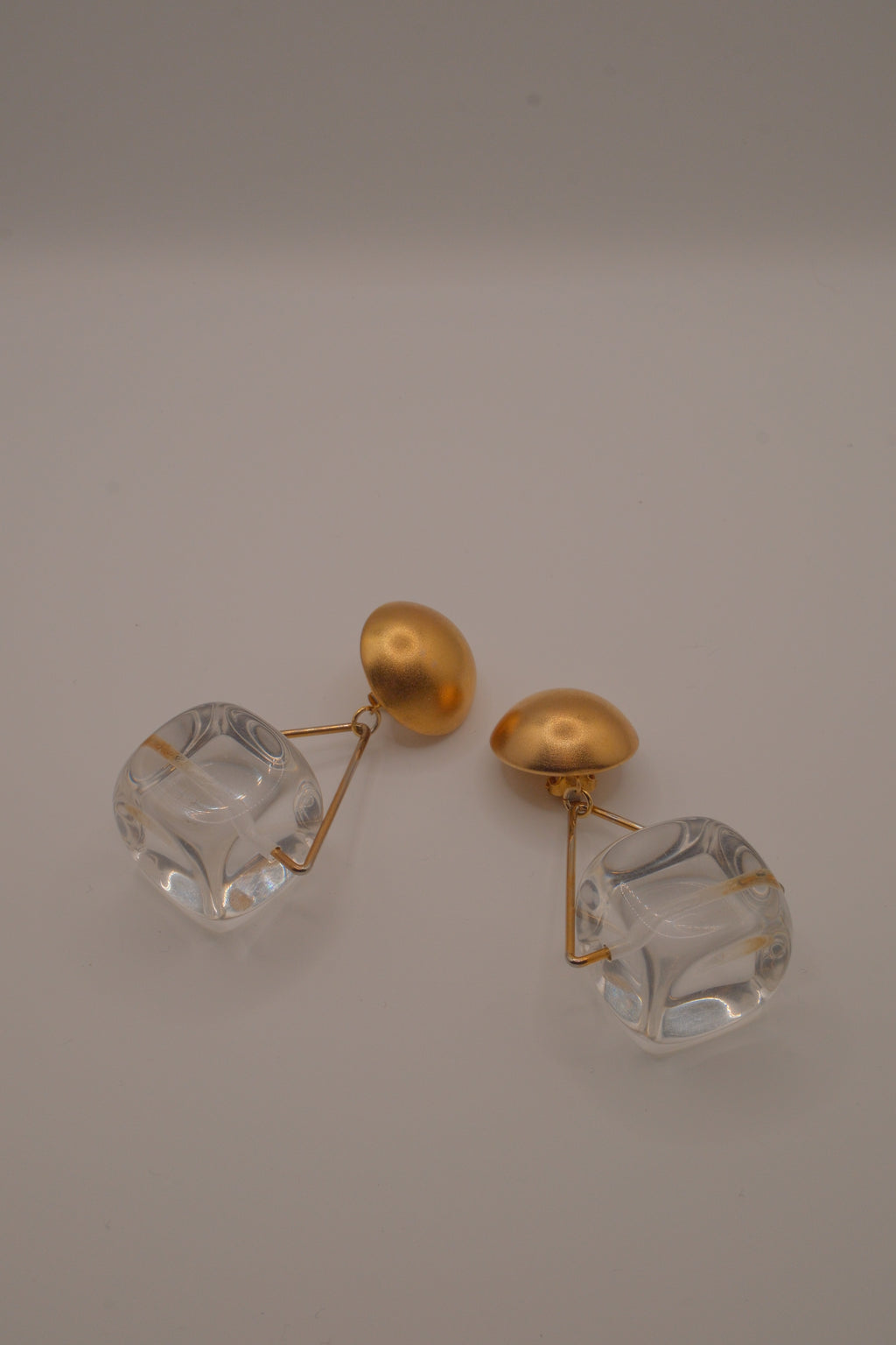Vintage Anne Klein Chunky Lucite Bead Dangle Earrings