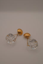 Vintage Anne Klein Chunky Lucite Bead Dangle Earrings
