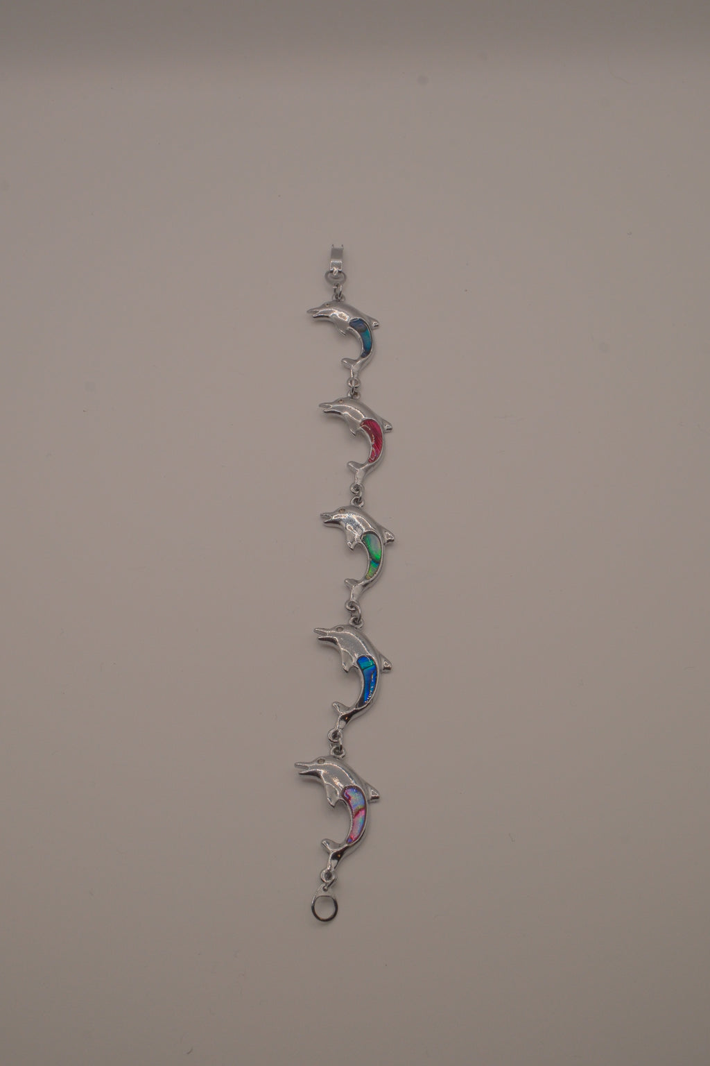 Abalone linked dolphin bracelet