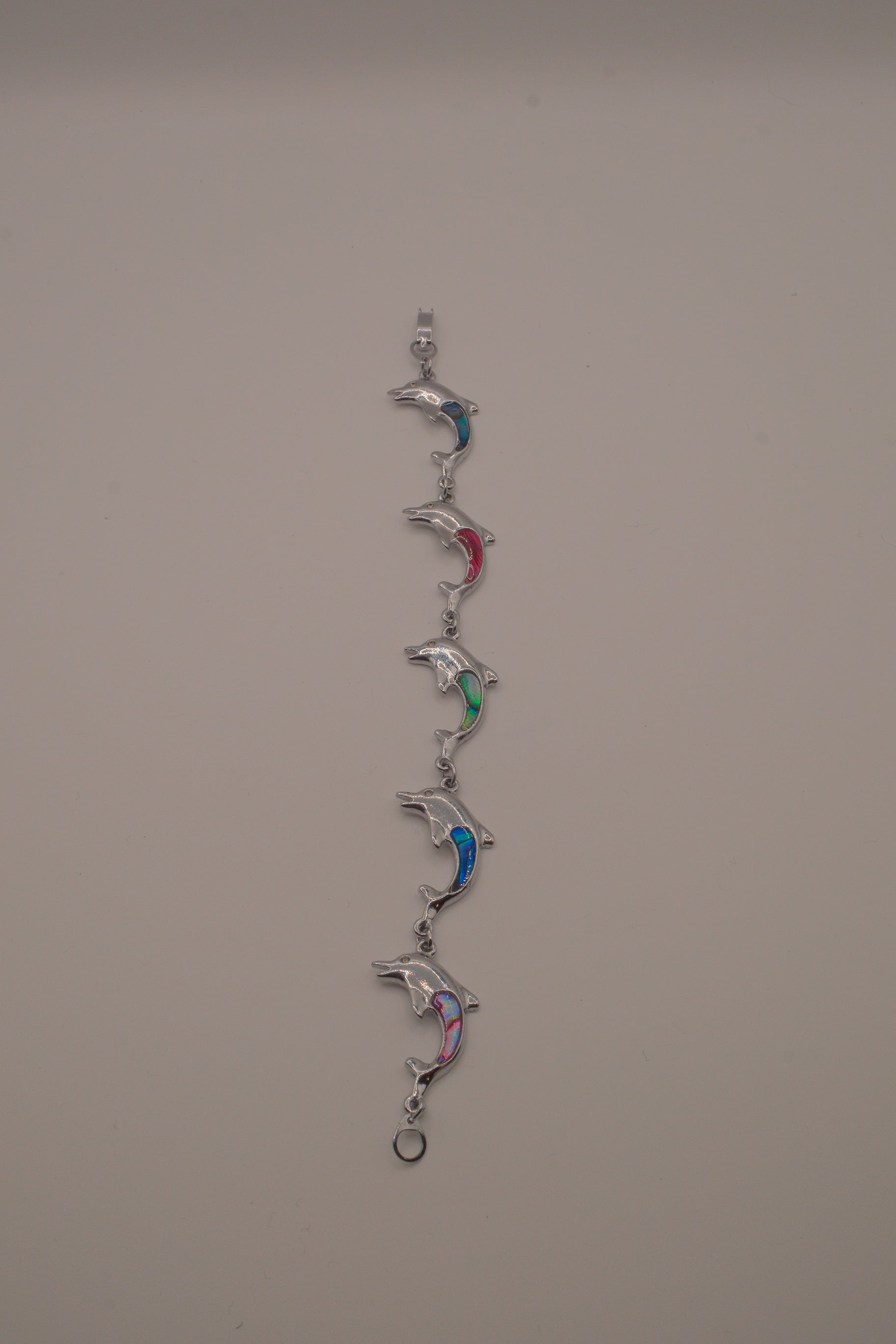 Abalone linked dolphin bracelet