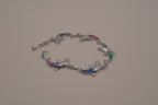 Abalone linked dolphin bracelet