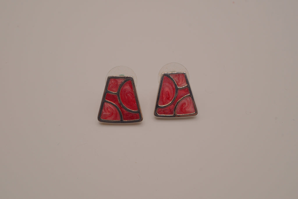 Vintage geometric post earrings