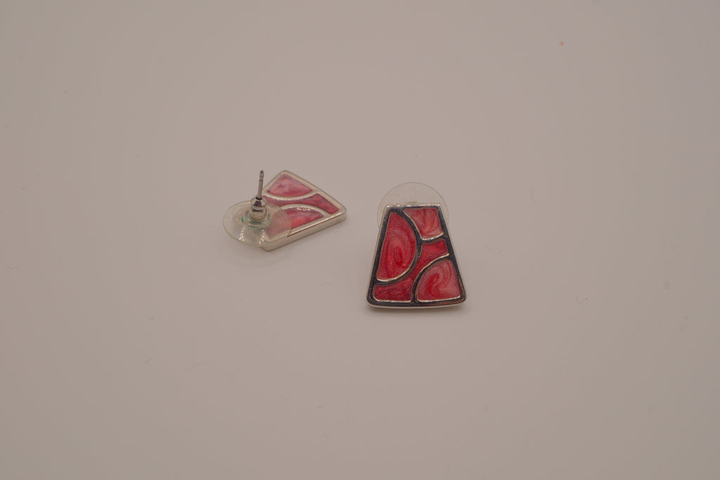 Vintage geometric post earrings