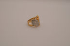 Two-tone butterfly statement ring