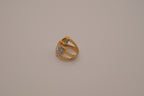 Two-tone butterfly statement ring