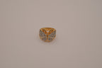 Two-tone butterfly statement ring