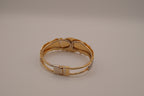 Vintage cloisonné butterfly and floral hinge cuff bracelet&nbsp;