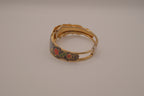 Vintage cloisonné butterfly and floral hinge cuff bracelet&nbsp;