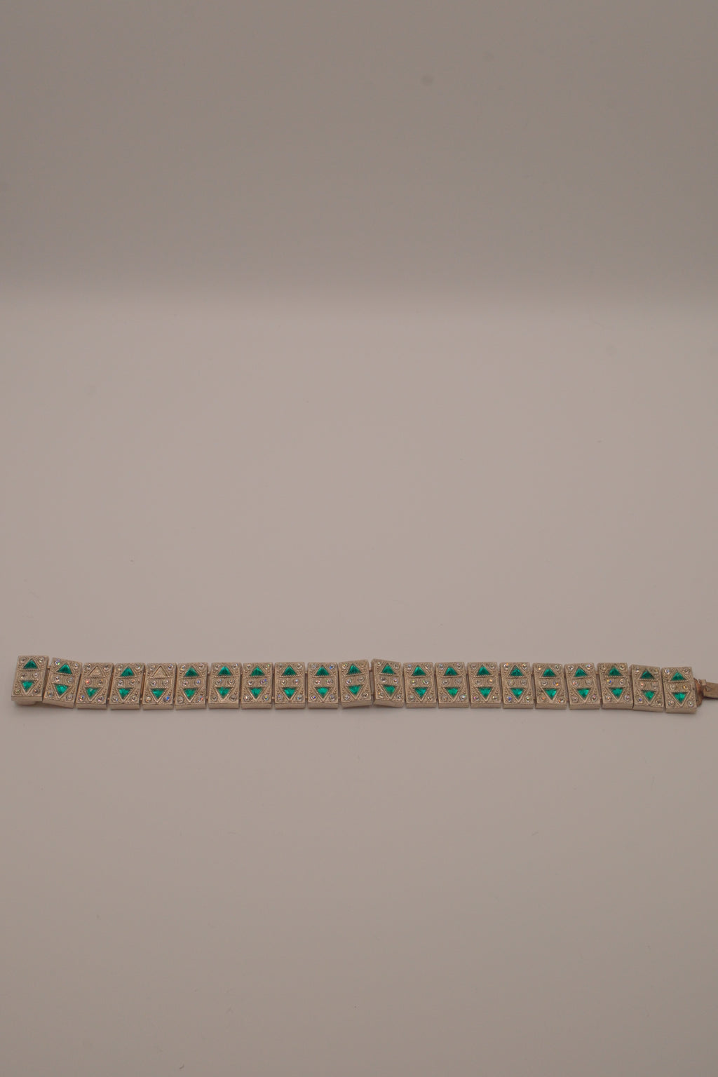 Vintage Art Deco style geometric link bracelet