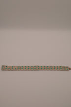 Vintage Art Deco style geometric link bracelet