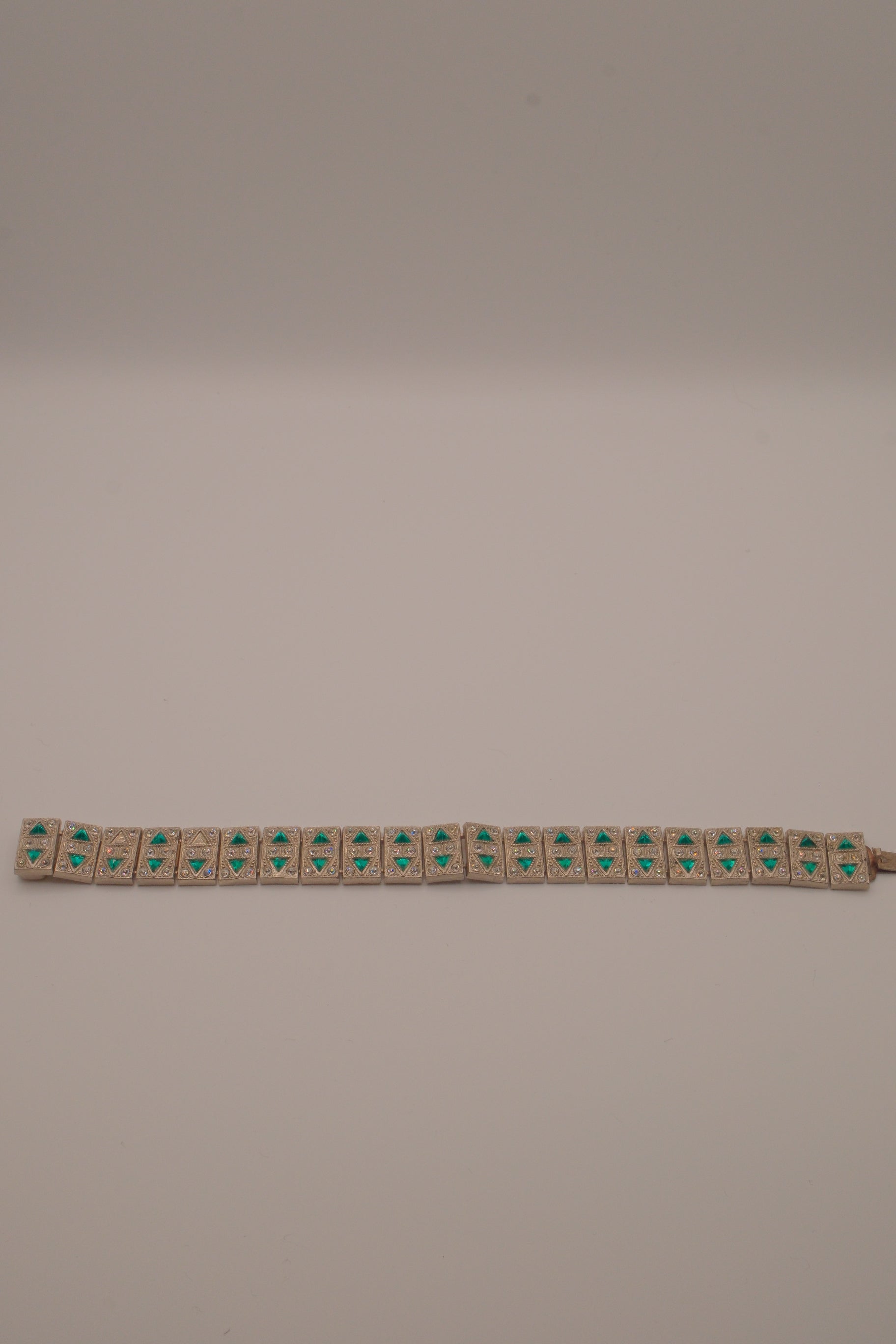 Vintage Art Deco style geometric link bracelet
