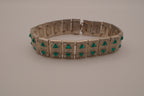 Vintage Art Deco style geometric link bracelet