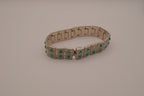 Vintage Art Deco style geometric link bracelet