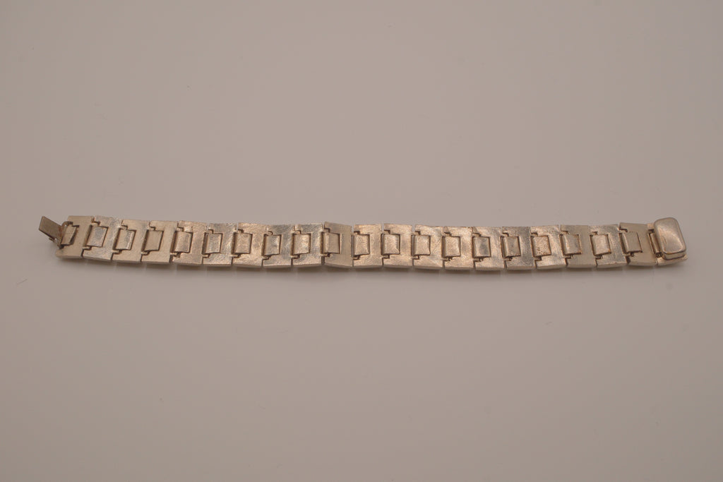 Vintage Art Deco style geometric link bracelet