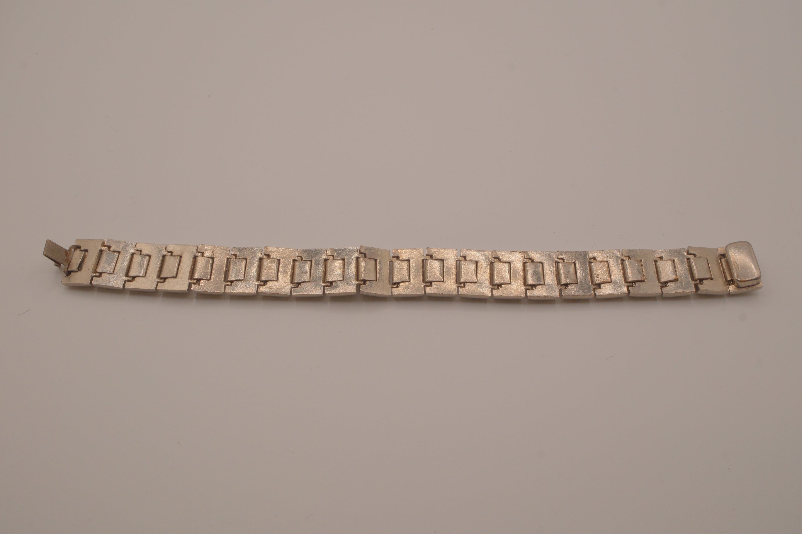 Vintage Art Deco style geometric link bracelet