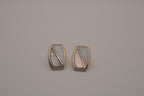 Modernist mother of pearl geometric earrings&nbsp;
