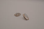 Modernist mother of pearl geometric earrings&nbsp;