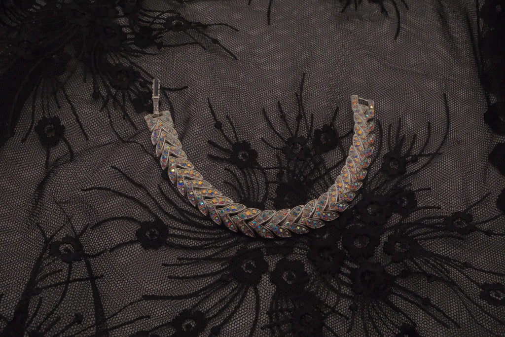 Vintage interlocking leaf-link &nbsp;bracelet